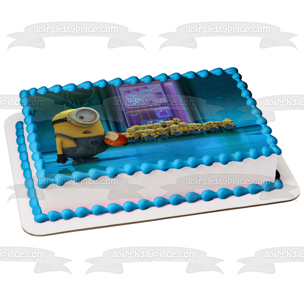 Minions Despicable Me Bapple and Stuart Edible Cake Topper Image ABPID01375
