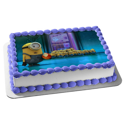 Minions Despicable Me Bapple and Stuart Edible Cake Topper Image ABPID01375