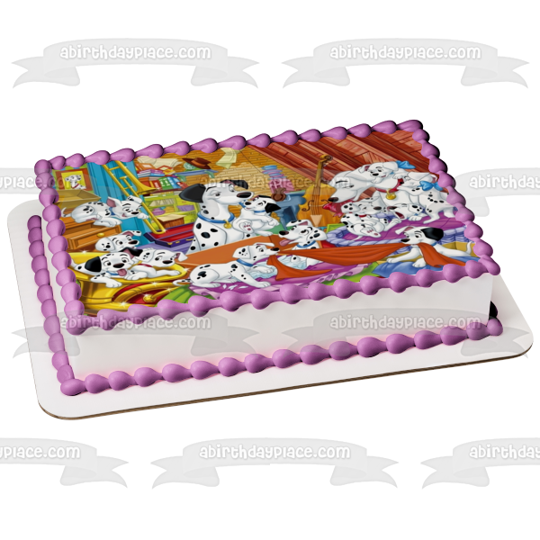 101 Dalmatians Perdita Pongo Rolly Lucky Spotty Freckles Duchess Penny Princess Edible Cake Topper Image ABPID01420