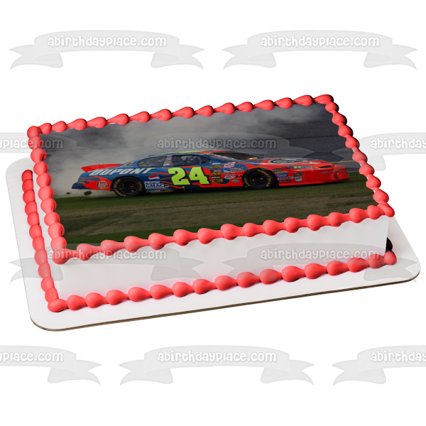 Nascar Jeff Gordon Race Car #24 Edible Cake Topper Image ABPID01443