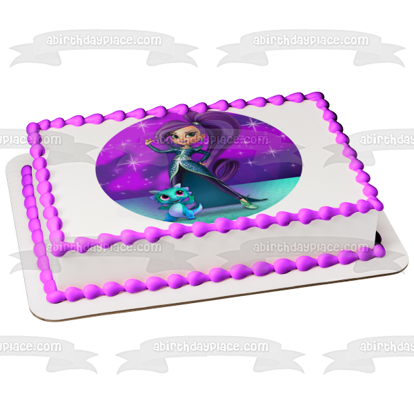 Shimmer and Shine Zeta the Sorceress and Nazboo Edible Cake Topper Image ABPID01457