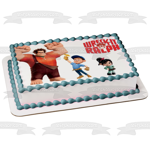 Wreck-It Ralph Vanellope Fix-It and Felix Edible Cake Topper Image ABPID01480