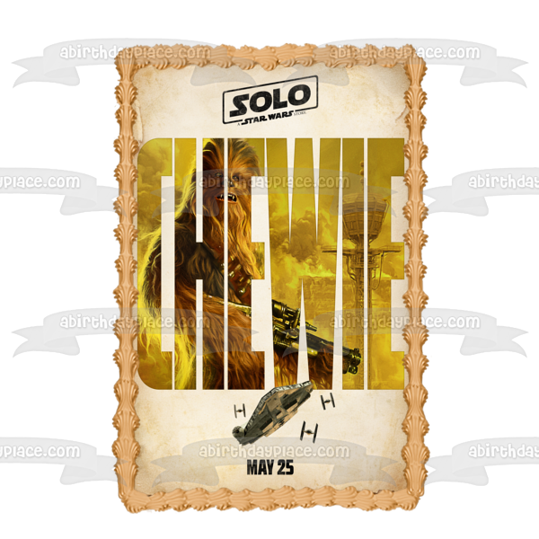 A Star Wars Story Solo Chewbacca Edible Cake Topper Image ABPID01513