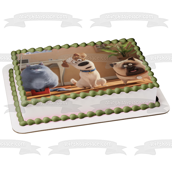 The Secret Life of Pets Max Chloe Mel Edible Cake Topper Image ABPID53198