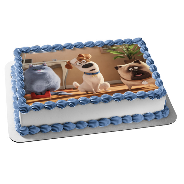 The Secret Life of Pets Max Chloe Mel Edible Cake Topper Image ABPID53198