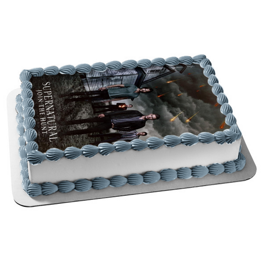 Supernatural Dean Sam Crowley Castiel TV Show Poster Edible Cake Topper Image ABPID53214