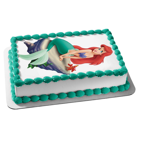 The Little Mermaid Ariel Sebastian Disney Edible Cake Topper Image ABPID01576