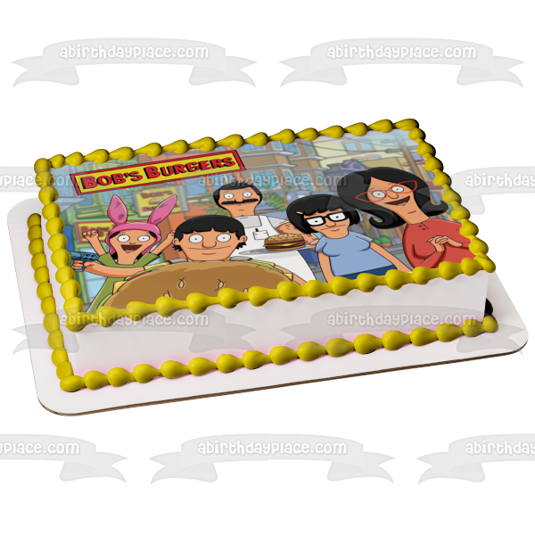 Bobs Burgers Tina Louise Gene and Belcher Edible Cake Topper Image ABPID01579