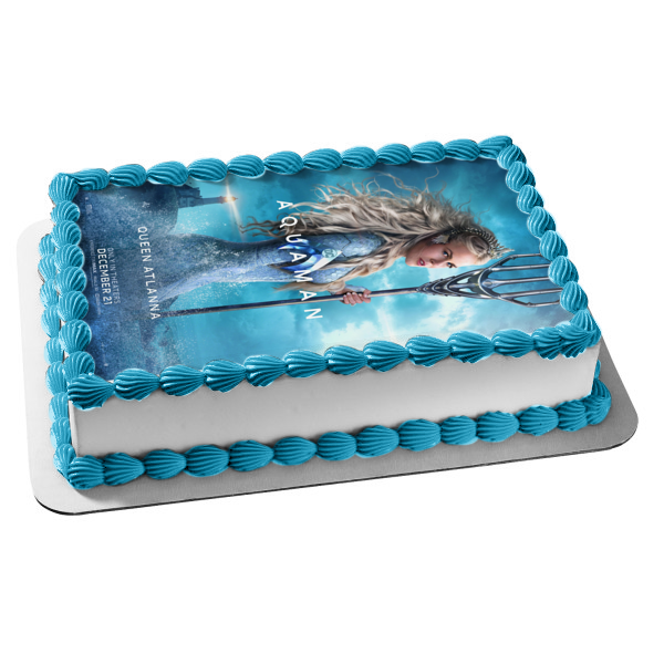 Aquaman Queen Atlanta Nicole Kidman Edible Cake Topper Image ABPID01586