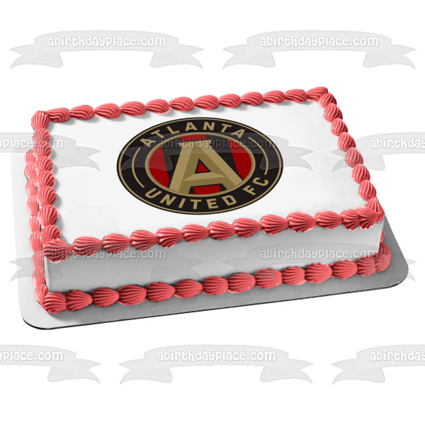 Atlanta United Football Club Soccer Logo Edible Cake Topper Image ABPID01595