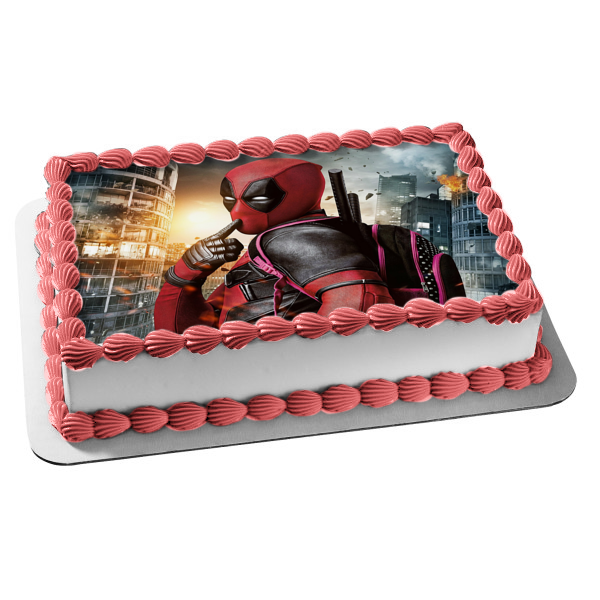 Deadpool 2 X-Men Wade Wilson Marvel Edible Cake Topper Image ABPID01608