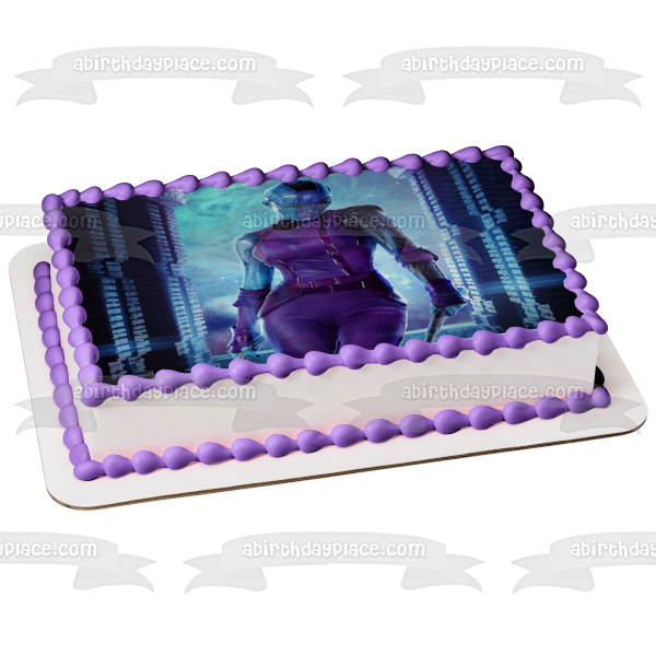 Nebula Assassin Marvel the Orb with Electroshock Batons Edible Cake Topper Image ABPID01660