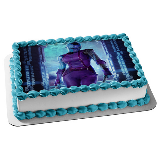 Nebula Assassin Marvel the Orb Electroshock Batons Edible Cake Topper Image ABPID01660