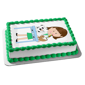 Cartoon Veterinarian Cat Dog Bird Edible Cake Topper Image ABPID01674