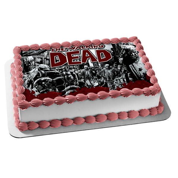 The Walking Dead Zombies Edible Cake Topper Image ABPID01687