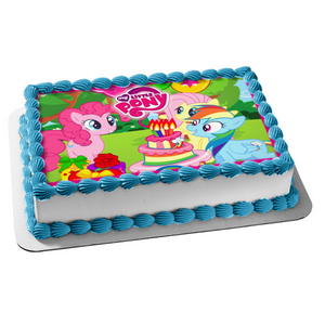 My Little Pony Birthday Cake Presents Edible Cake Topper Image ABPID01688