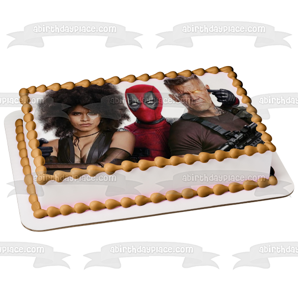 Deadpool 2 and Domino Edible Cake Topper Image ABPID01742
