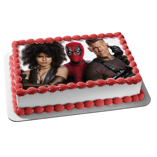 Deadpool 2 and Domino Edible Cake Topper Image ABPID01742