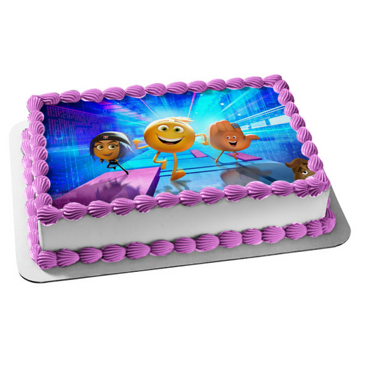 Emoji Movie Gene Jailbreak Hi-5 Edible Cake Topper Image ABPID01868