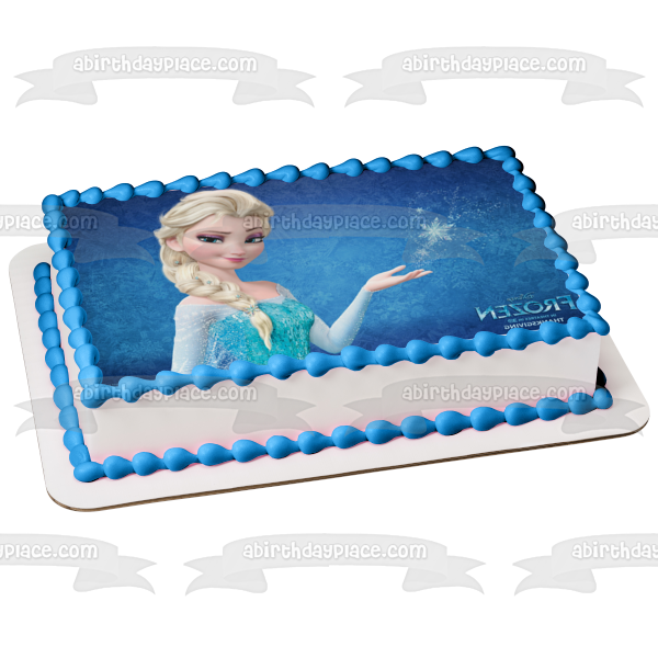 Frozen Snow Queen Elsa Edible Cake Topper Image ABPID03174