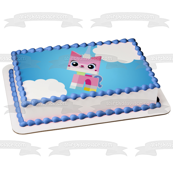 LEGO Princess Unikitty Clouds Kawaii Edible Cake Topper Image ABPID03178