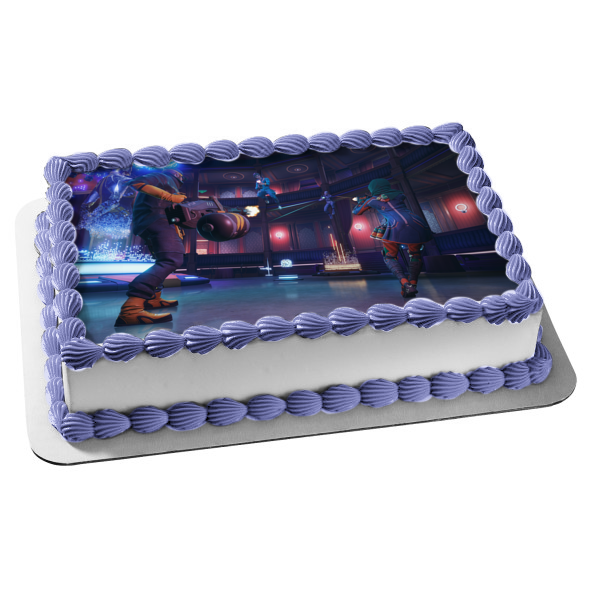 Hyper Scape Ubisoft Video Game Multiplayer Battle Royale Shooter Edible Cake Topper Image ABPID53344