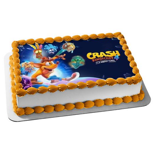 Crash Bandicoot 4: ya es hora de la portada del videojuego Coco Bandicoot, adorno comestible para tarta, imagen ABPID53263 