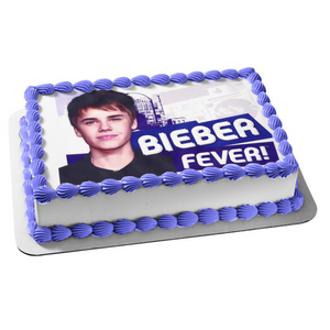 Bieber Fever Justin Bieber Stereo Adolescence Edible Cake Topper Image ABPID03257