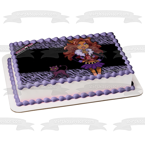 Monster High Clawdeen Wolf and Acat Edible Cake Topper Image ABPID03293