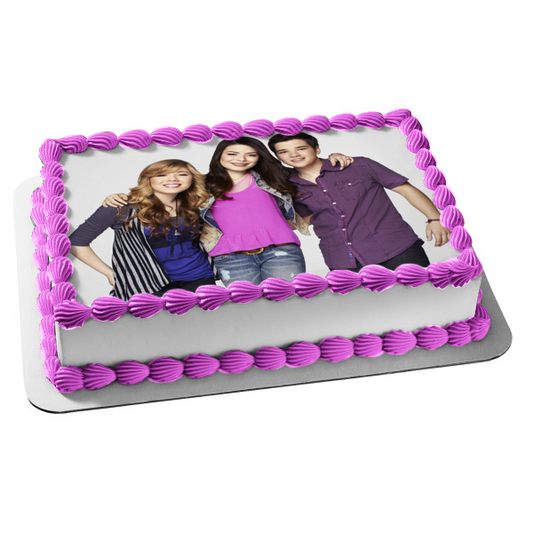 Nickelodeon I Carly Sam Freddie TV Show Characters Edible Cake Topper Image ABPID53277