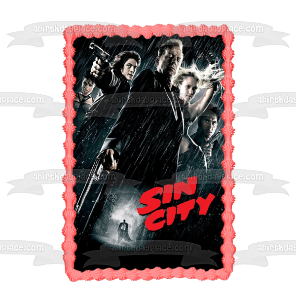Sin City Frank Miller Comic Movie Poster Dark Horse Comics John Hartigan Edible Cake Topper Image ABPID53278