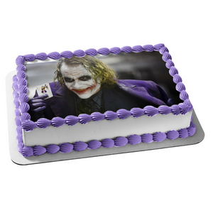 DC Comics The Dark Knight Joker Heath Ledger Edible Cake Topper Image ABPID53289