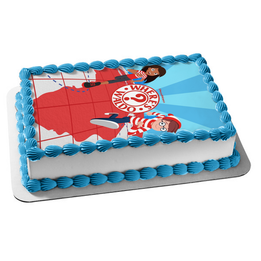 DreamWorks Where's Waldo Animated TV Series Waldo Wenda Edible Cake Topper Image ABPID53320