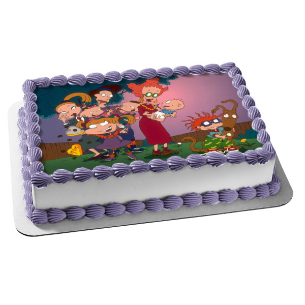 Nickelodeon Rugrats Animated Cartoon Tommy Chuckie Angelica Phil Lil Edible Cake Topper Image ABPID53328