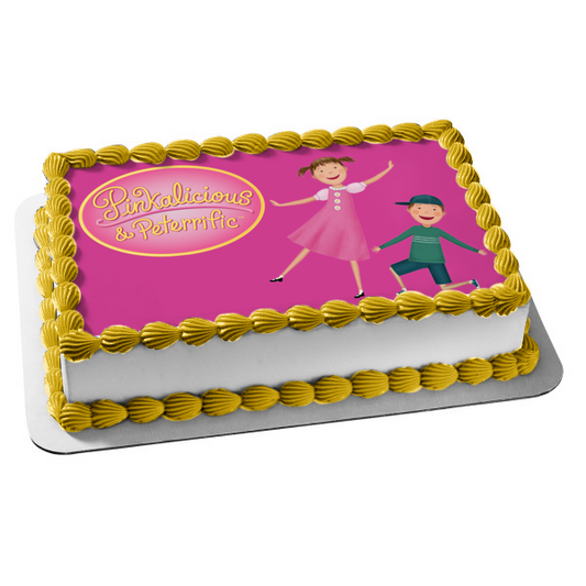 Imagen de decoración comestible para tarta Pinkalicious &amp; Peterrific de PBS Kids ABPID53331 
