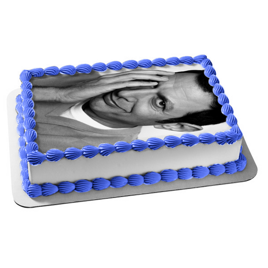 Jeff Goldblum Actor Black and White Edible Cake Topper Image ABPID53336