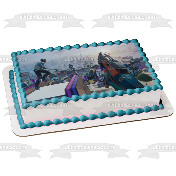 Ubisoft Hyper Scape Multiplayer Battle Royale Shooter Video Game Edible Cake Topper Image ABPID53345