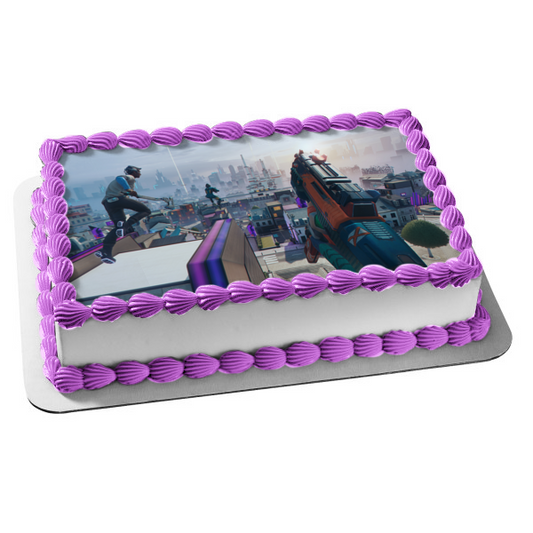 Ubisoft Hyper Scape Multiplayer Battle Royale Shooter Video Game Edible Cake Topper Image ABPID53345