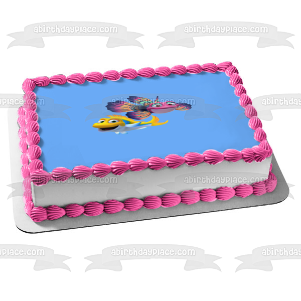 Splash and Bubbles One Big Ocean Edible Cake Topper Image ABPID03298