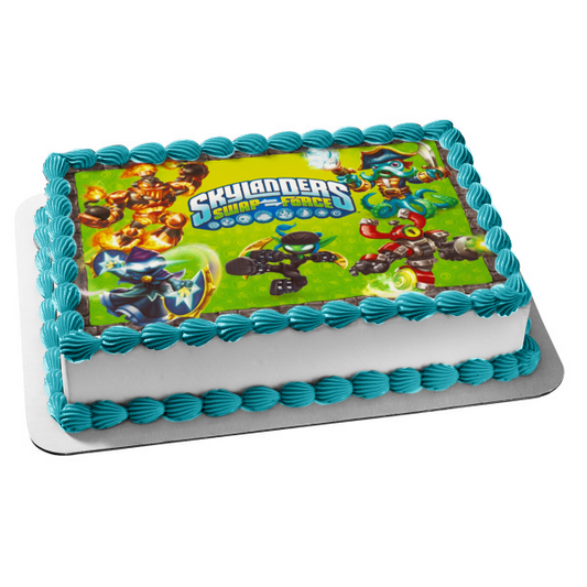 Skylanders Swap Force Wash Buckler and Magna Charge Edible Cake Topper Image ABPID03329