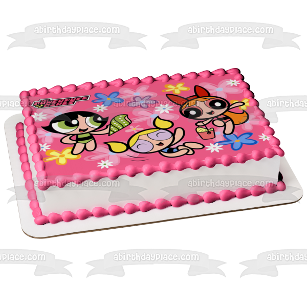 Power Puff Girls Blossom Bubbles and Buttercup Edible Cake Topper Image ABPID03330