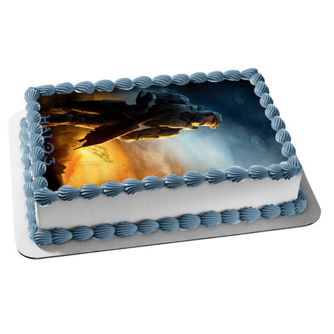 Halo 3 Master Cheif Covenant Microsoft Edible Cake Topper Image ABPID03362
