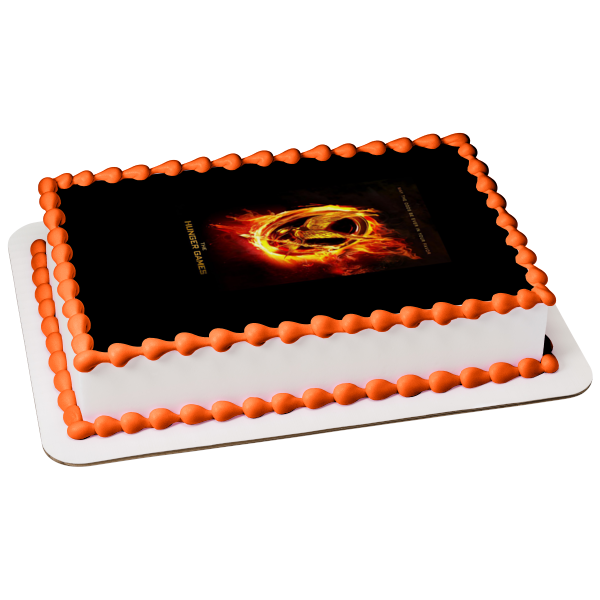 The Hunger Games Logo Fire Edible Cake Topper Image ABPID03478