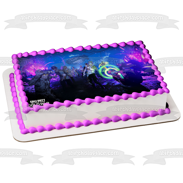 Call of Duty Black Ops Cold War Zombies Ray Gun Aether Edible Cake Topper Image ABPID53365