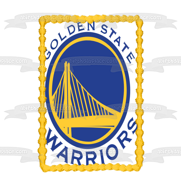 Golden State Warriors Logo Sports NBA Edible Cake Topper Image ABPID03520