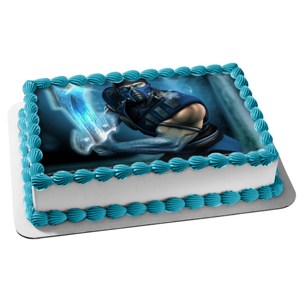Mortal Kombat Sub-Zero Sword Ice Edible Cake Topper Image ABPID03528
