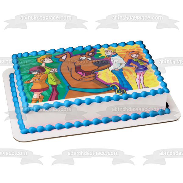Scooby Doo Shaggy Velma Fred and Daphne Edible Cake Topper Image ABPID03589