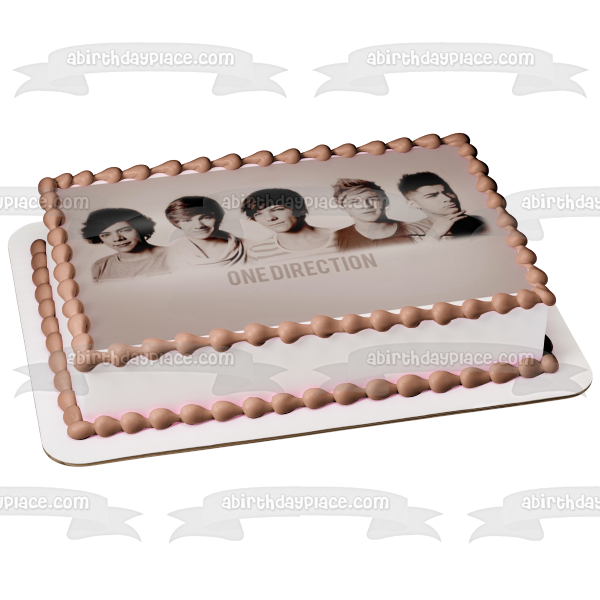 One Direction Timeline Niall Horan Liam Payne Harry Styles Louis Tomlinson and Zayn Malik Edible Cake Topper Image ABPID03601