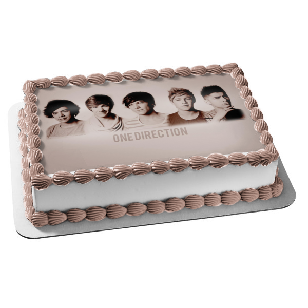 One Direction Timeline Niall Horan Liam Payne Harry Styles Louis Tomlinson Zayn Malik Edible Cake Topper Image ABPID03601