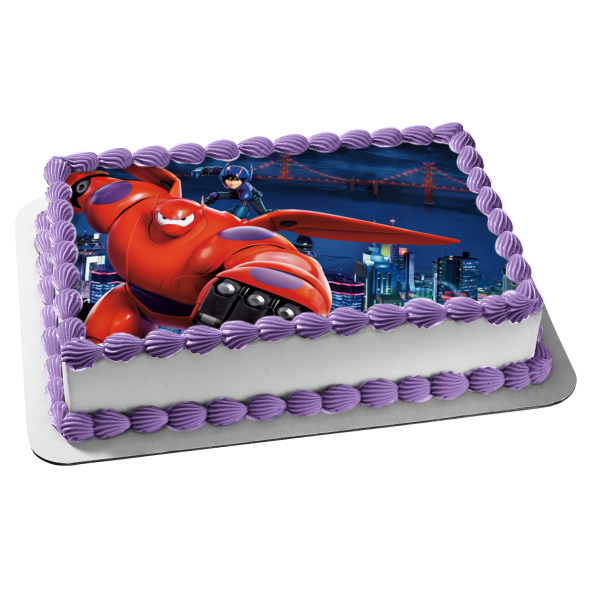 Big Hero 6 Disney Hiro Red Baymax Edible Cake Topper Image ABPID03632